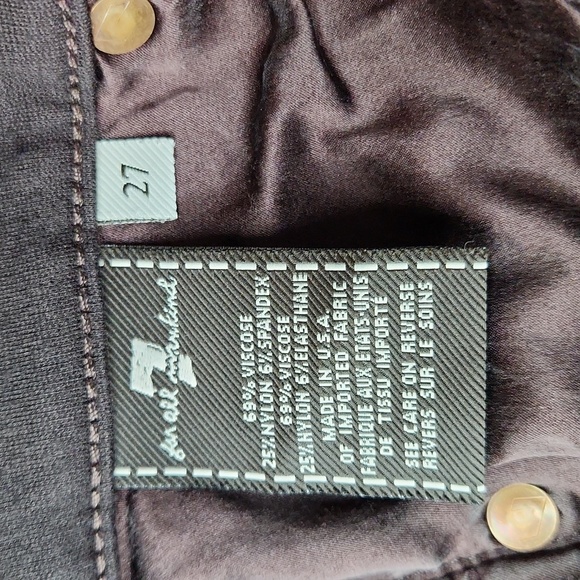 7 For All Mankind Ponte Stretch Brown Jeggings/Skinny Ankle Pants, Size 27 ~ GUC - Picture 6 of 13